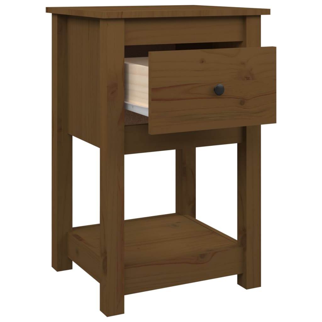 Nattbord honningbrun 40x35x61,5 cm heltre furu