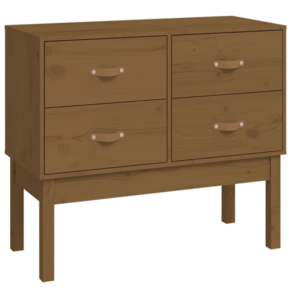 Konsollskap honningbrun 90x40x78 cm heltre furu