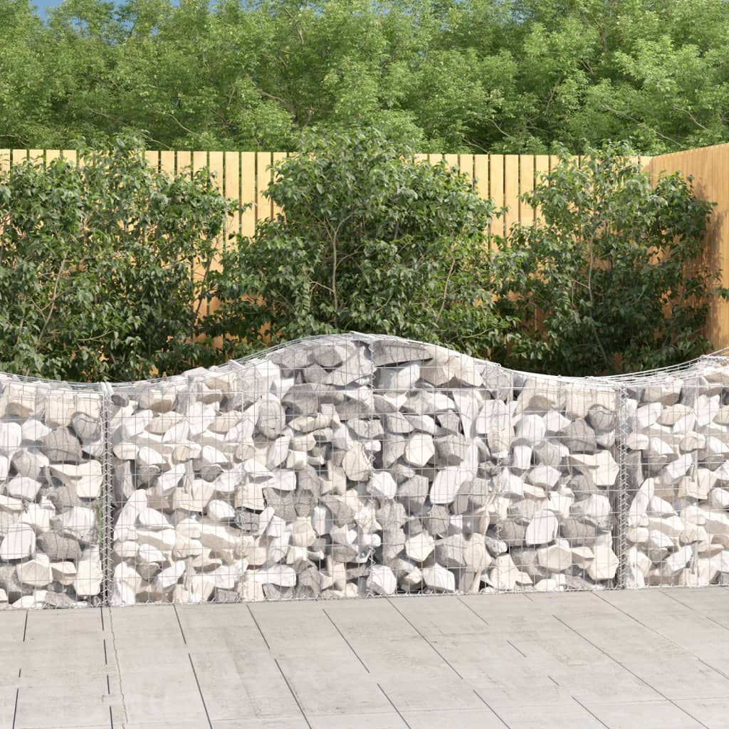 Gabionkurver buede 13 stk 200x50x80/100 cm galvanisert jern