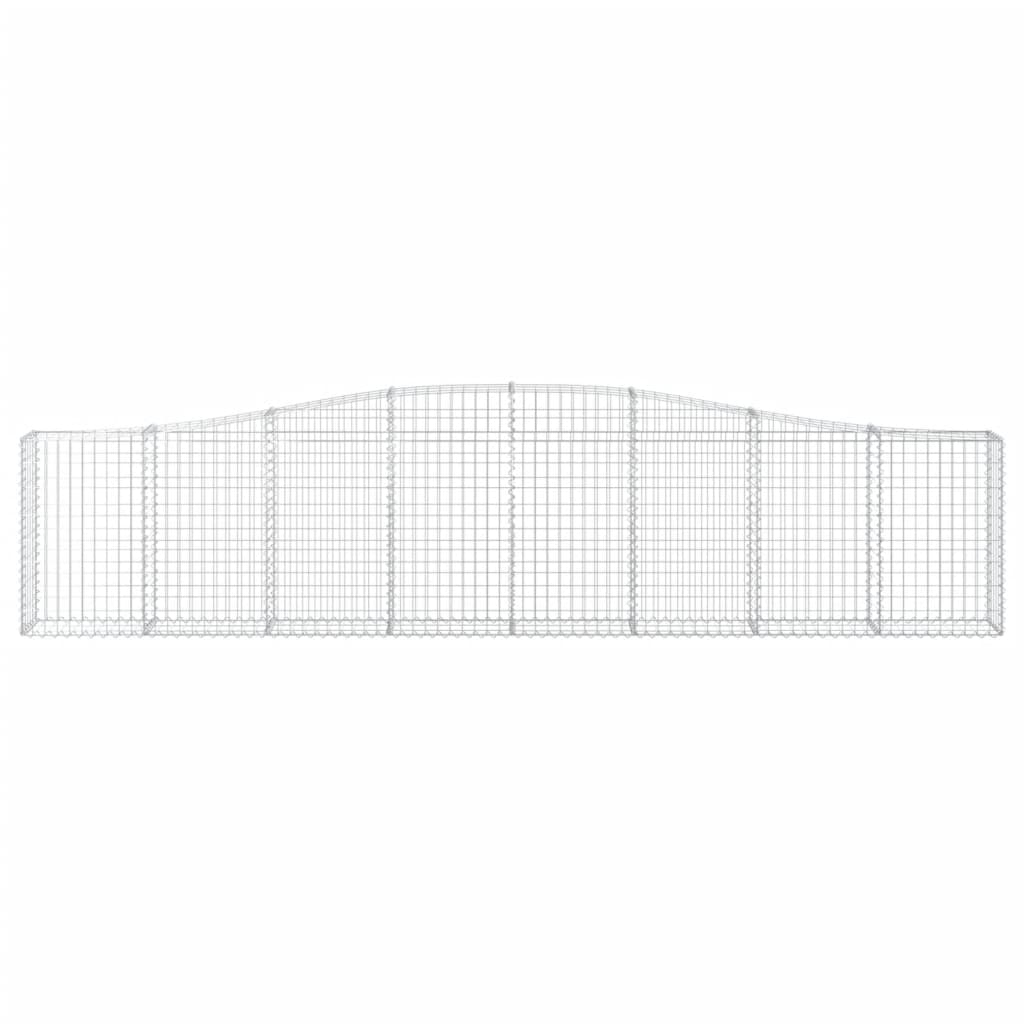 Gabionkurver buede 3 stk 400x30x80/100 cm galvanisert jern