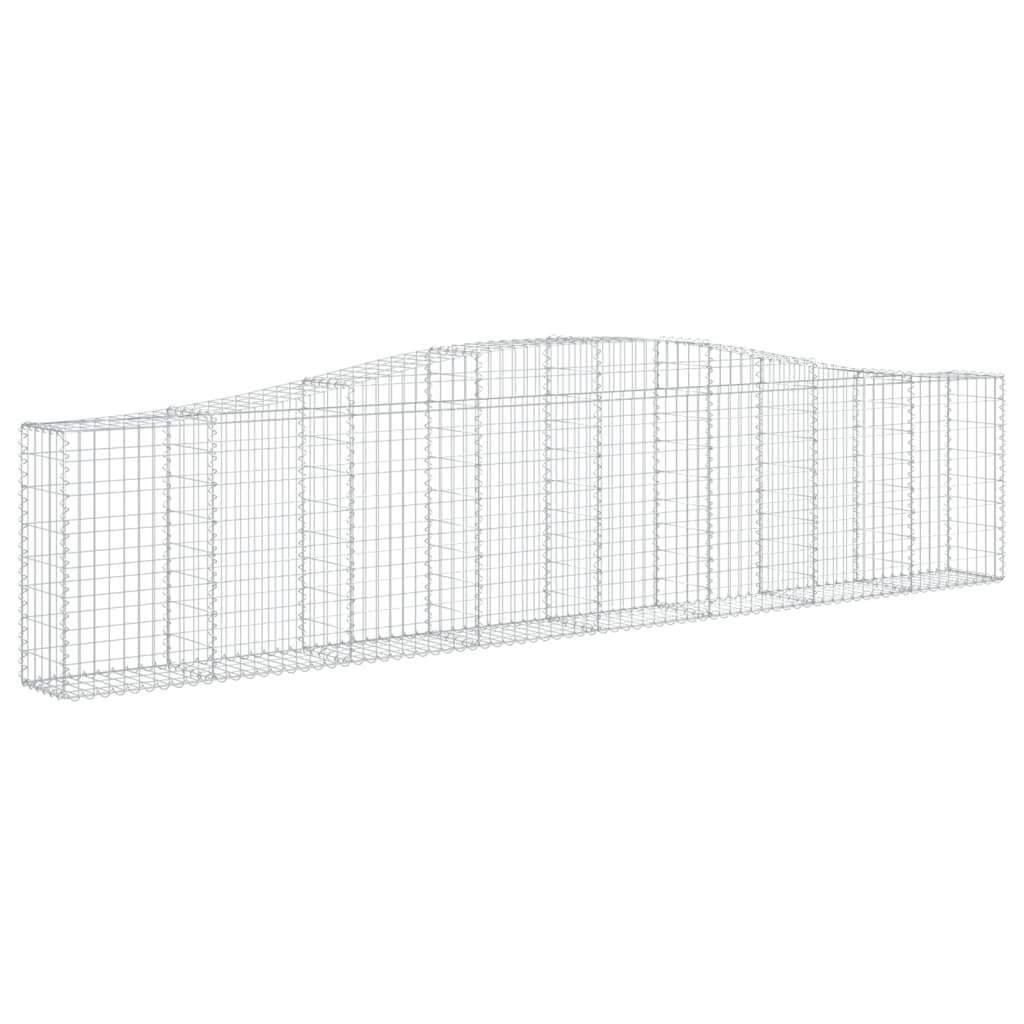 Gabionkurver buede 4 stk 400x30x80/100 cm galvanisert jern