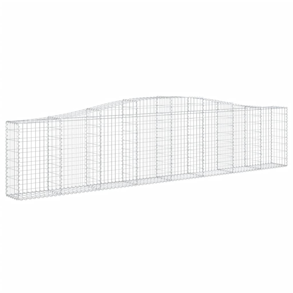 Gabionkurver buede 8 stk 400x30x80/100 cm galvanisert jern