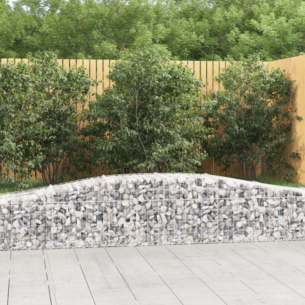 Gabionkurver buede 2 stk 400x50x40/60 cm galvanisert jern