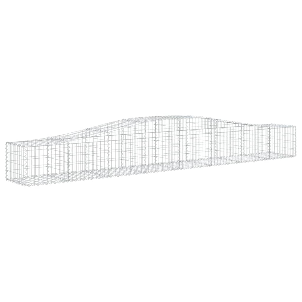 Gabionkurver buede 3 stk 400x50x40/60 cm galvanisert jern