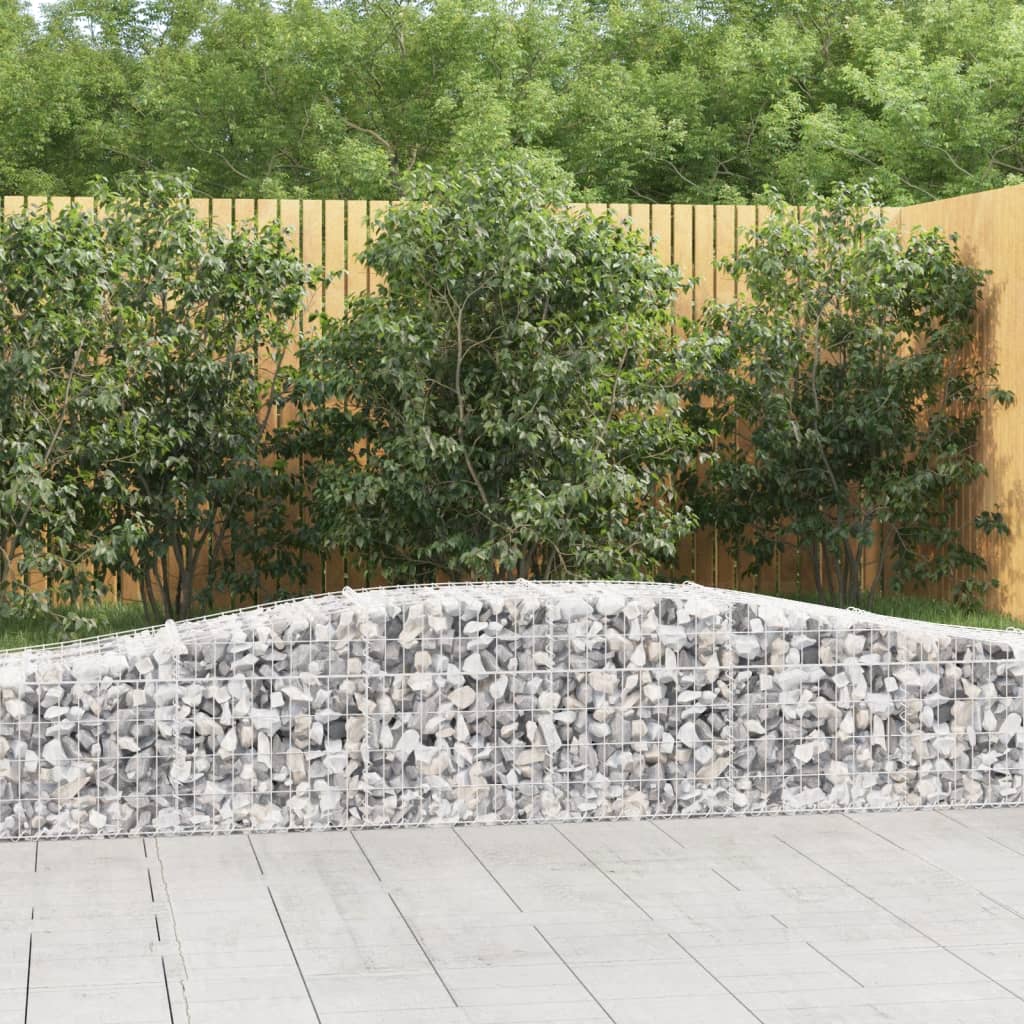 Gabionkurver buede 7 stk 400x50x40/60 cm galvanisert jern