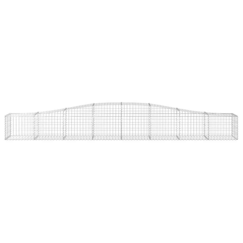 Gabionkurver buede 9 stk 400x50x40/60 cm galvanisert jern