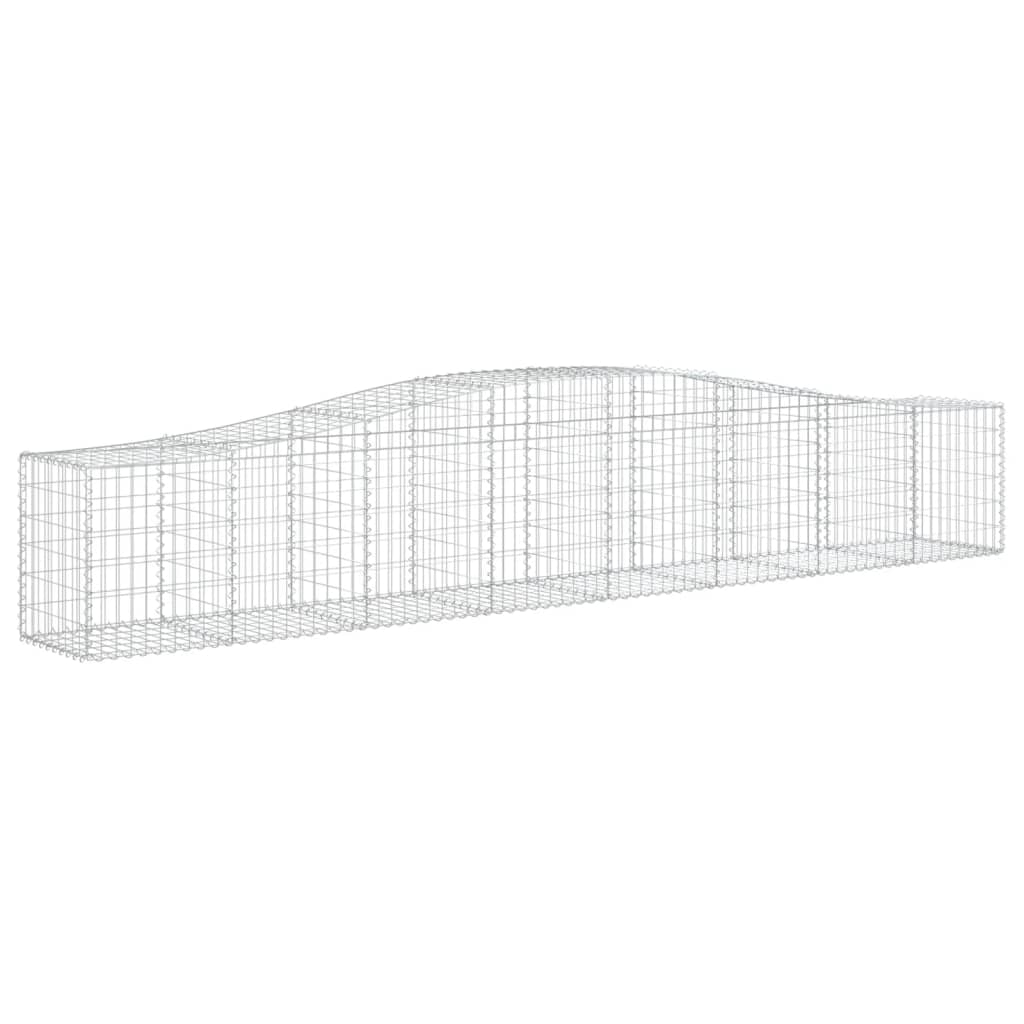 Gabionkurver buede 3 stk 400x50x60/80 cm galvanisert jern