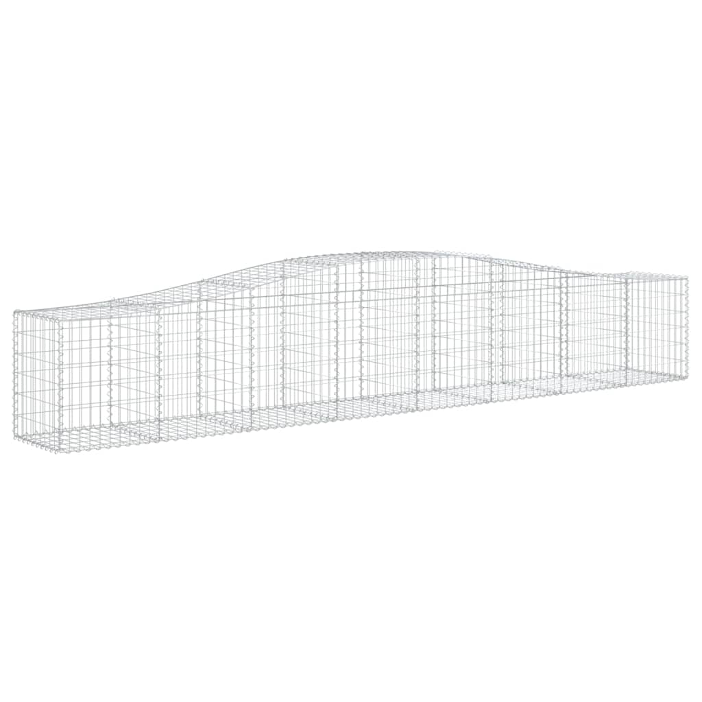 Gabionkurver buede 5 stk 400x50x60/80 cm galvanisert jern