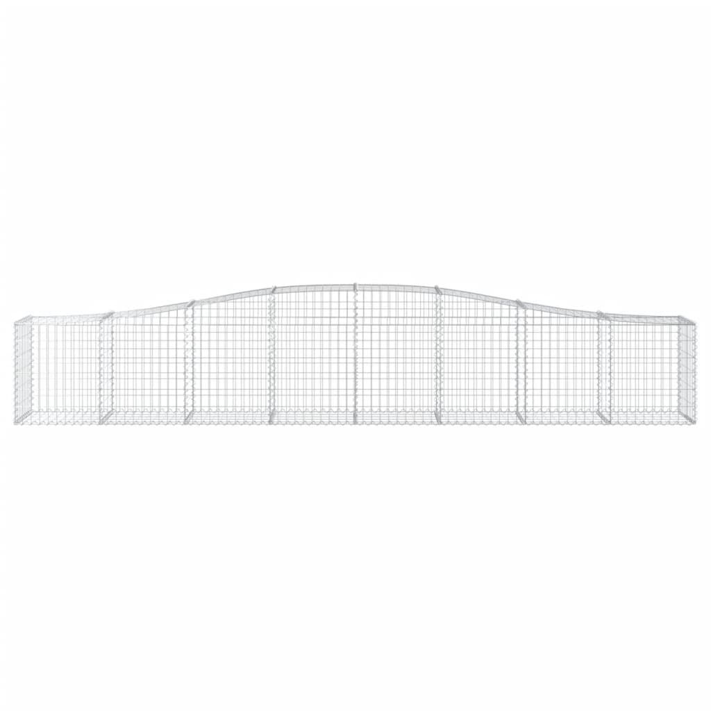Gabionkurver buede 5 stk 400x50x60/80 cm galvanisert jern