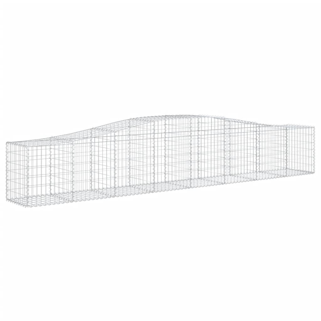 Gabionkurver buede 6 stk 400x50x60/80 cm galvanisert jern