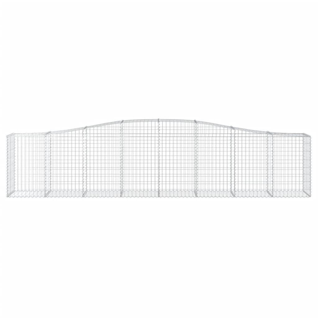 Gabionkurver buede 9 stk 400x50x80/100 cm galvanisert jern