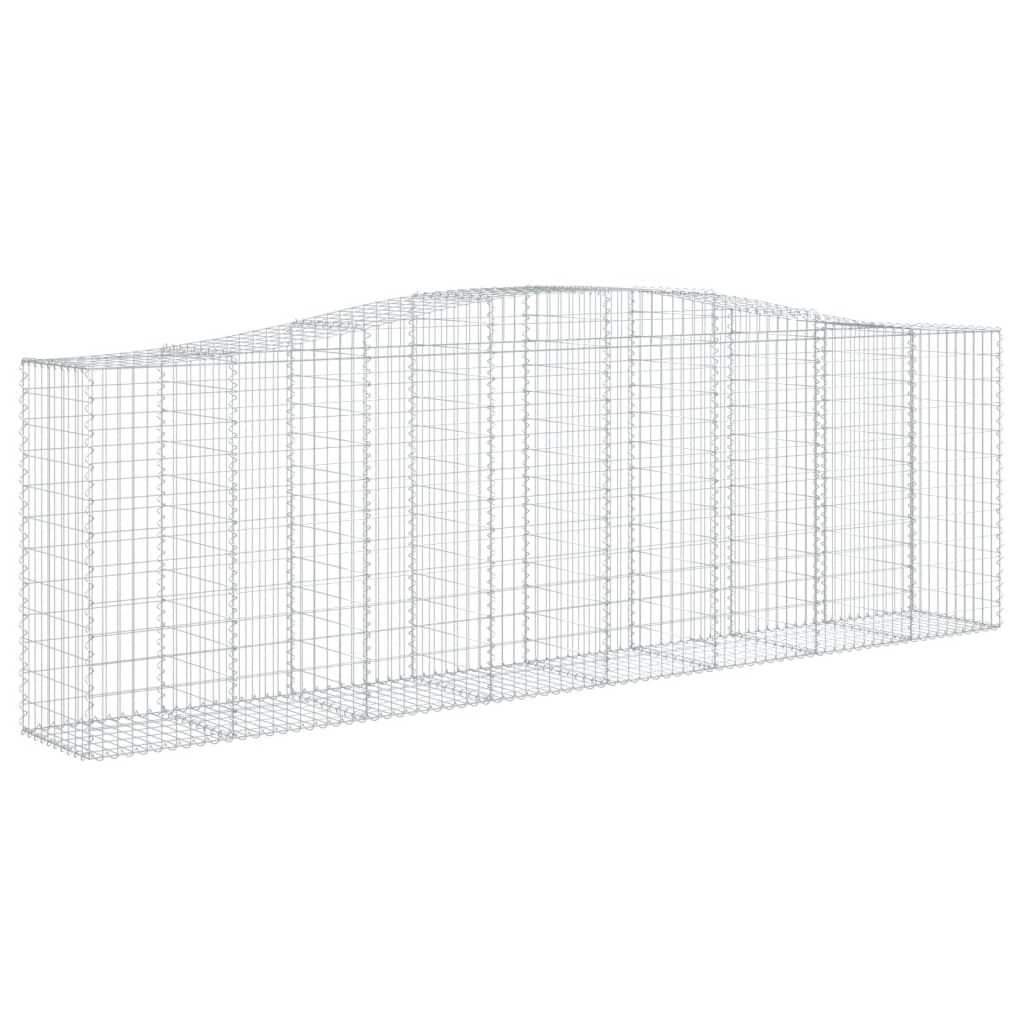Gabionkurver buede 2 stk 400x50x120/140 cm galvanisert jern