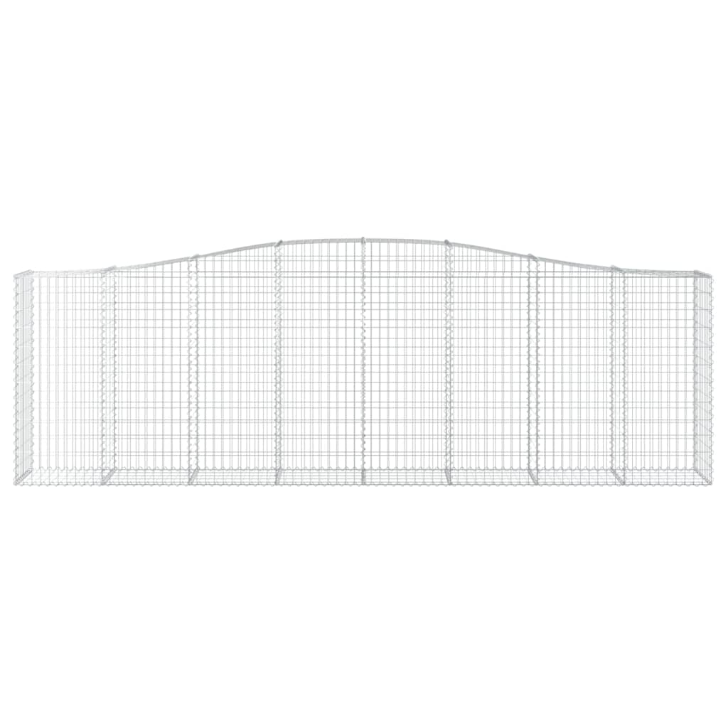 Gabionkurver buede 10 stk 400x50x120/140 cm galvanisert jern