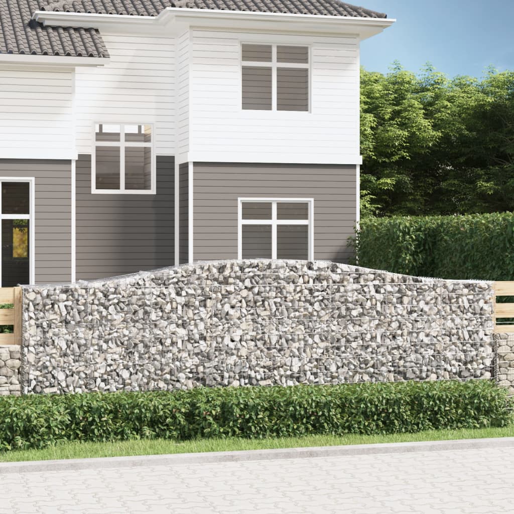 Gabionkurver buede 10 stk 400x50x120/140 cm galvanisert jern