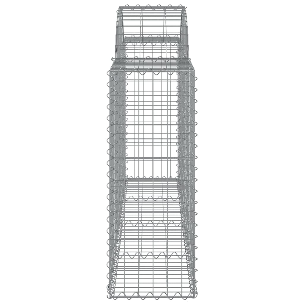 Gabionkurver buede 3 stk 200x30x80/100 cm galvanisert jern