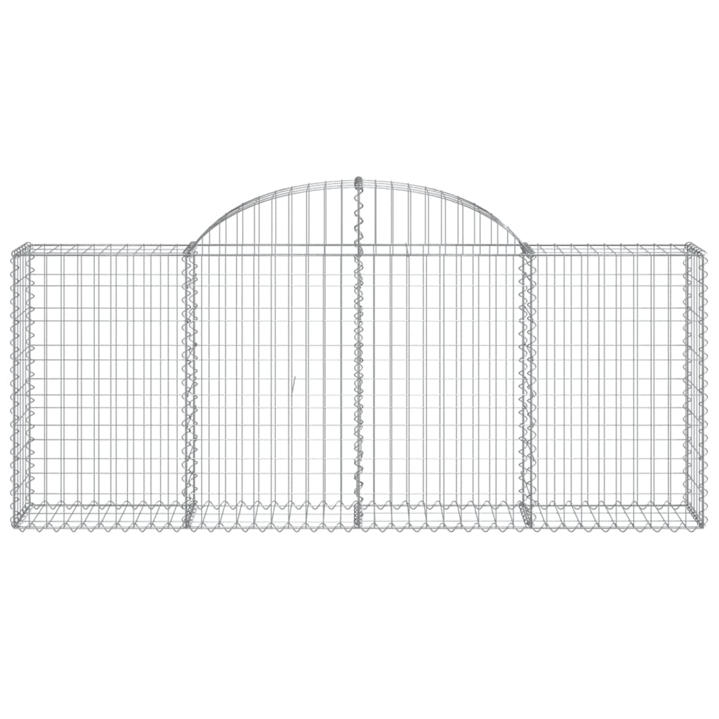 Gabionkurver buede 7 stk 200x30x80/100 cm galvanisert jern