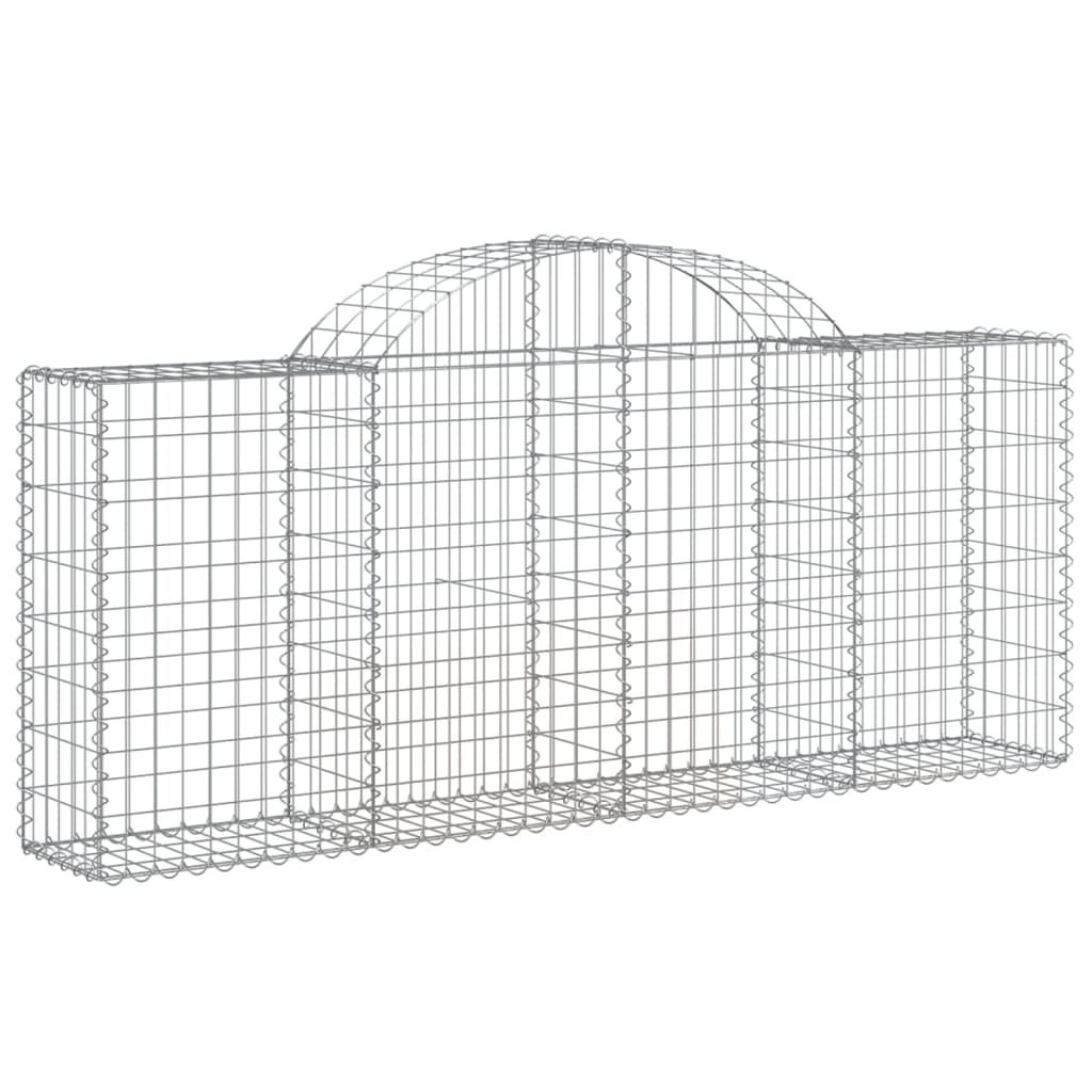 Gabionkurver buede 18 stk 200x30x80/100 cm galvanisert jern