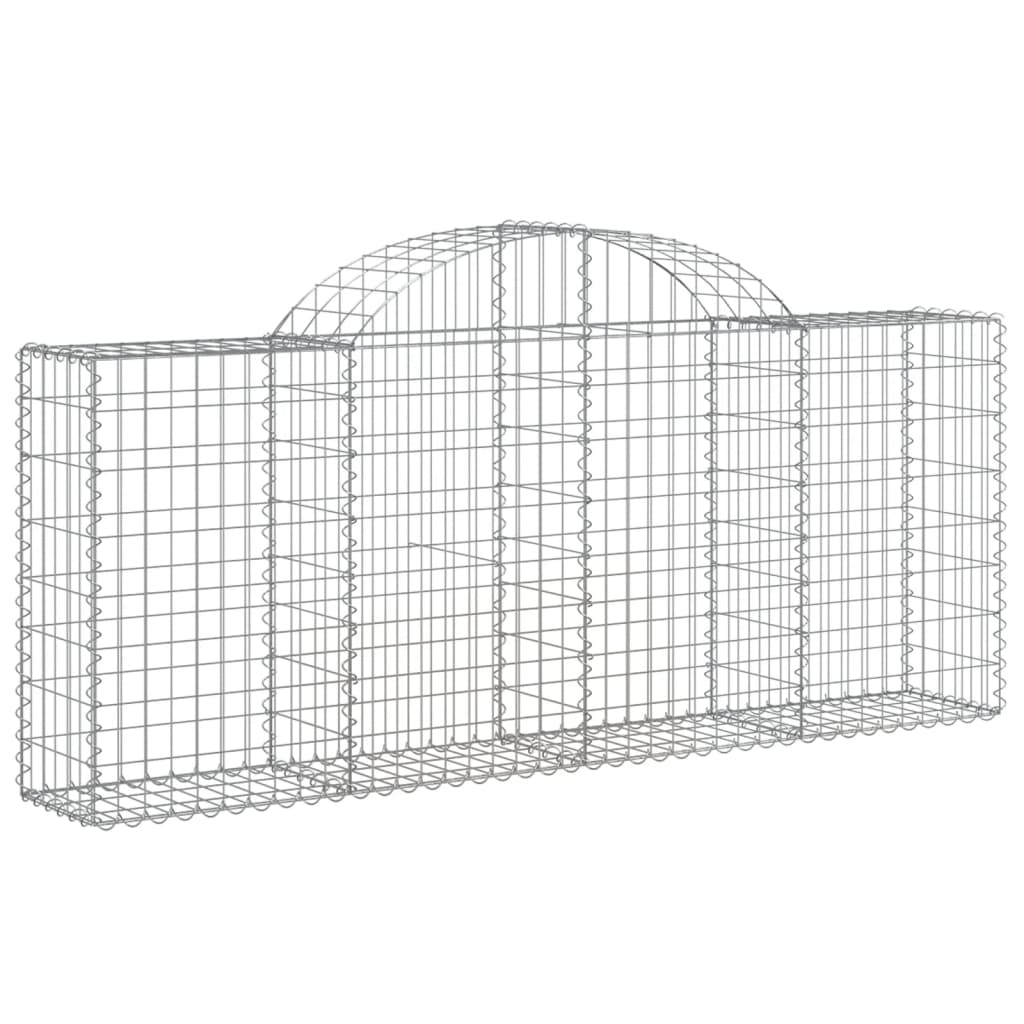 Gabionkurver buede 20 stk 200x30x80/100 cm galvanisert jern