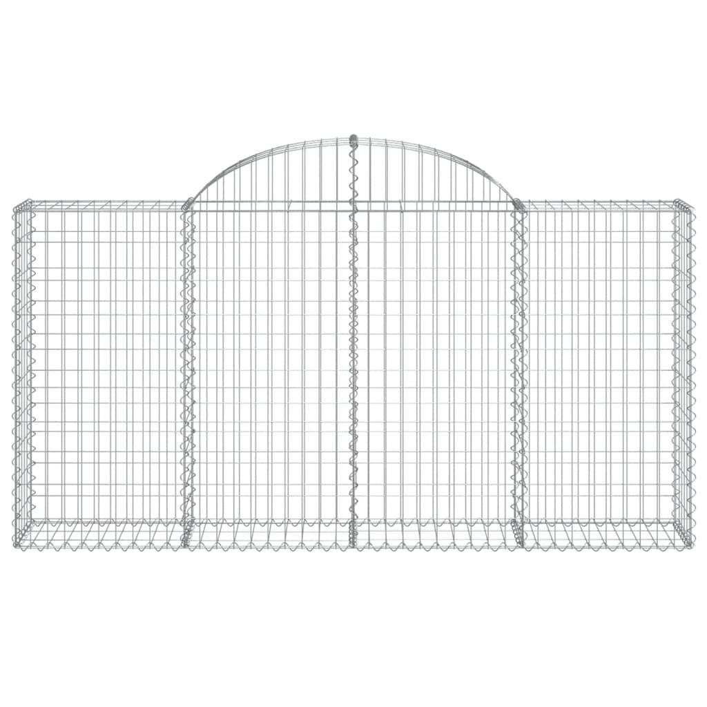 Gabionkurver buede 8 stk 200x30x100/120 cm galvanisert jern