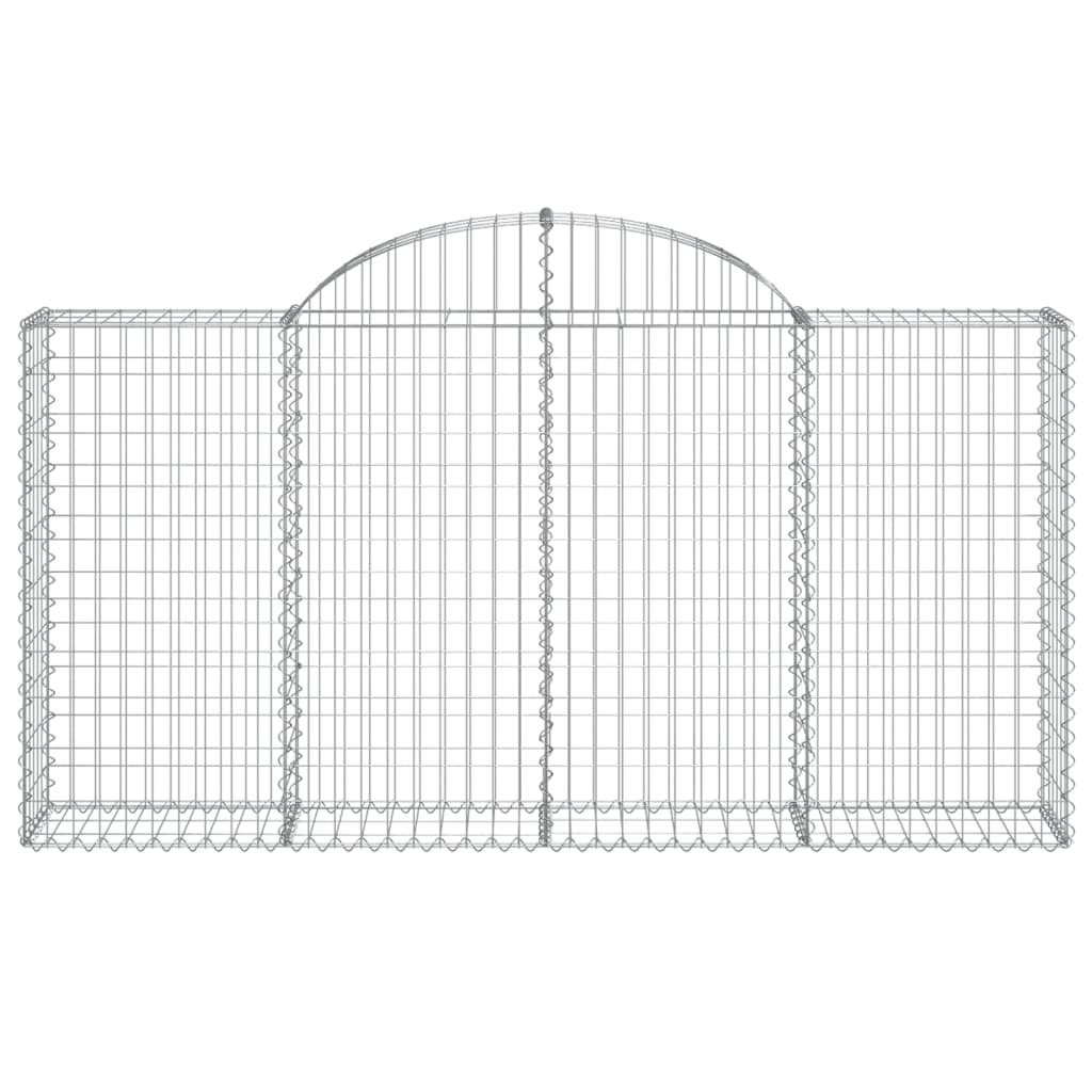 Gabionkurver buede 10 stk 200x30x100/120 cm galvanisert jern