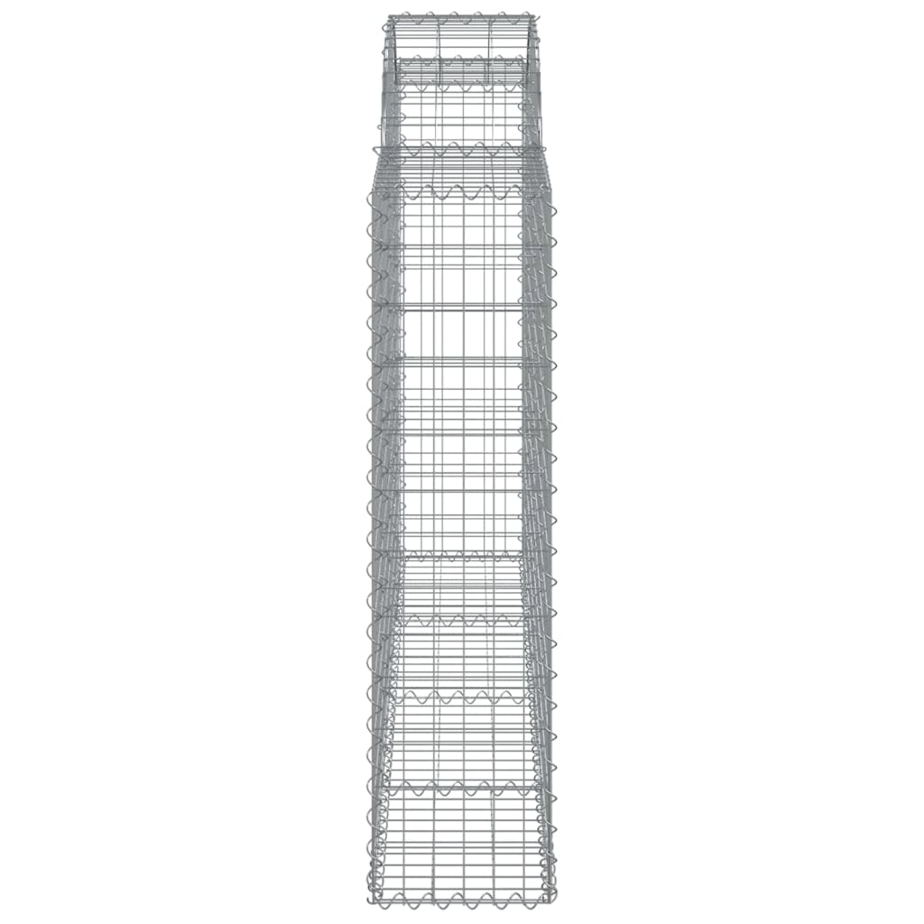Gabionkurver buede 3 stk 200x30x120/140 cm galvanisert jern