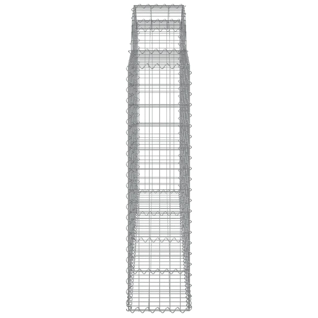 Gabionkurver buede 5 stk 200x30x120/140 cm galvanisert jern