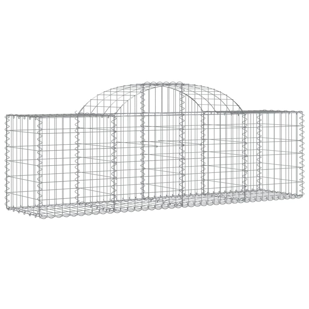 Gabionkurver buede 8 stk 200x50x60/80 cm galvanisert jern