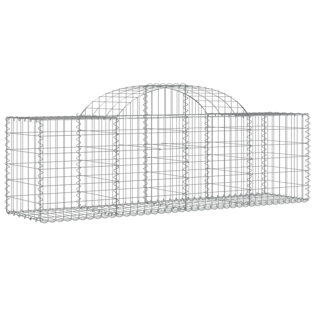 Gabionkurver buede 12 stk 200x50x60/80 cm galvanisert jern