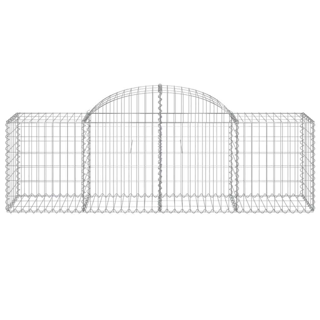 Gabionkurver buede 13 stk 200x50x60/80 cm galvanisert jern