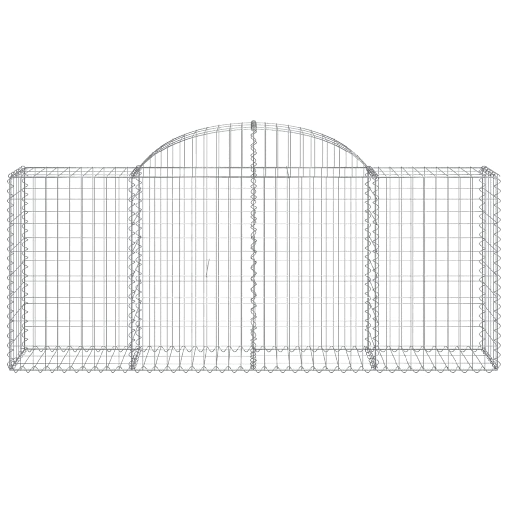 Gabionkurver buede 3 stk 200x50x80/100 cm galvanisert jern