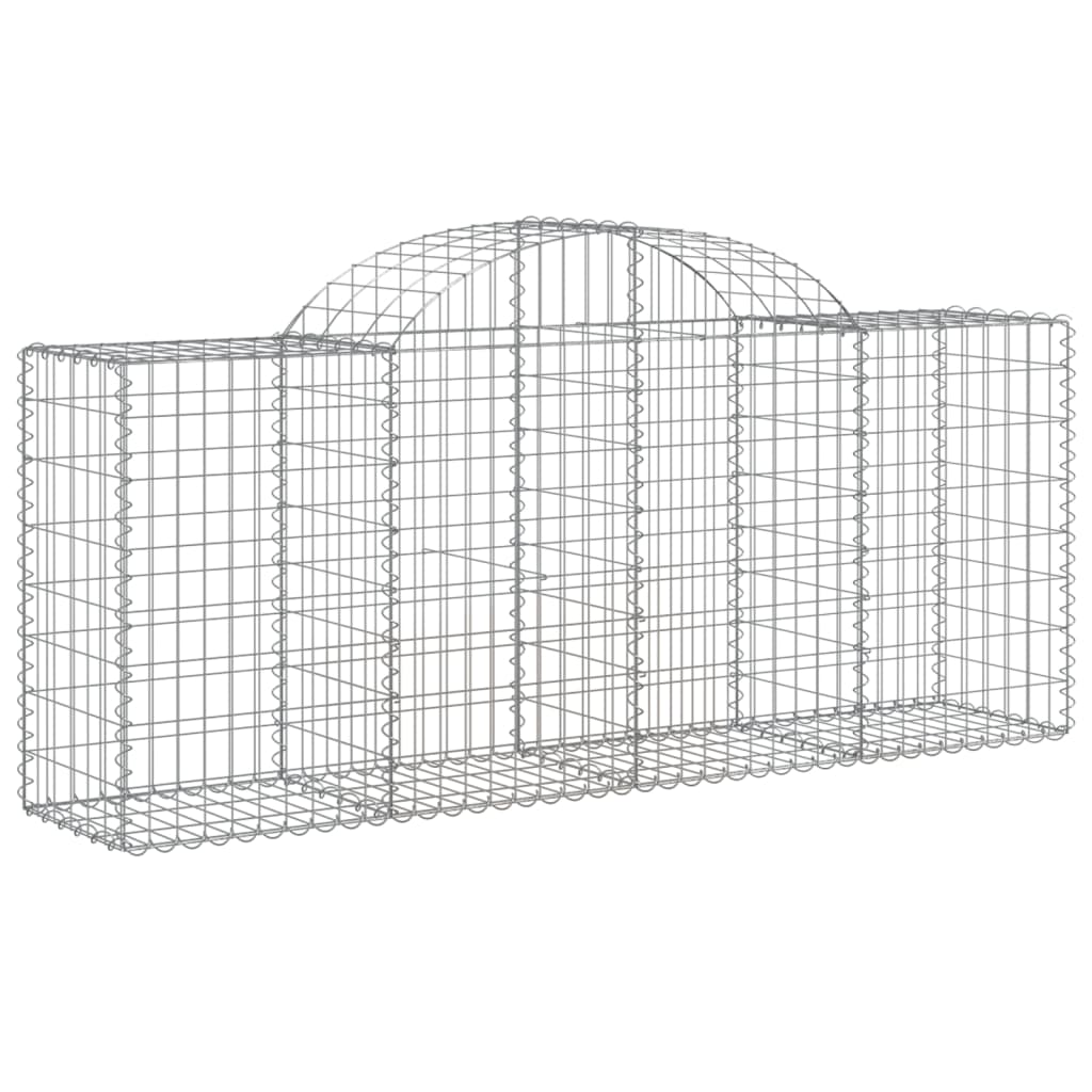 Gabionkurver buede 5 stk 200x50x80/100 cm galvanisert jern