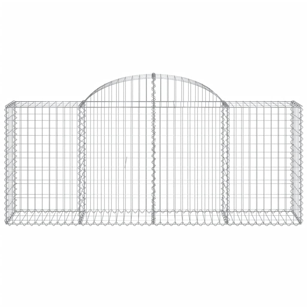 Gabionkurver buede 8 stk 200x50x80/100 cm galvanisert jern