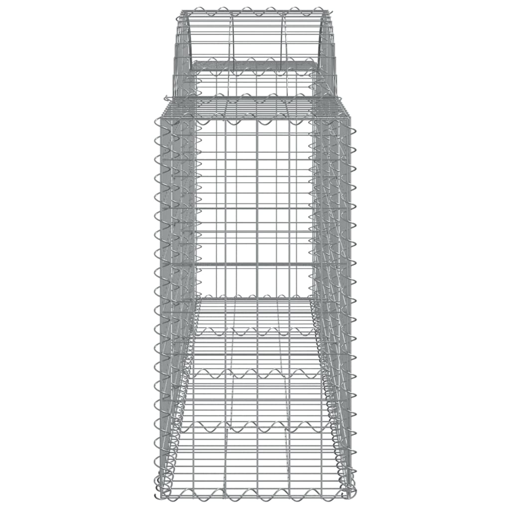 Gabionkurver buede 8 stk 200x50x80/100 cm galvanisert jern