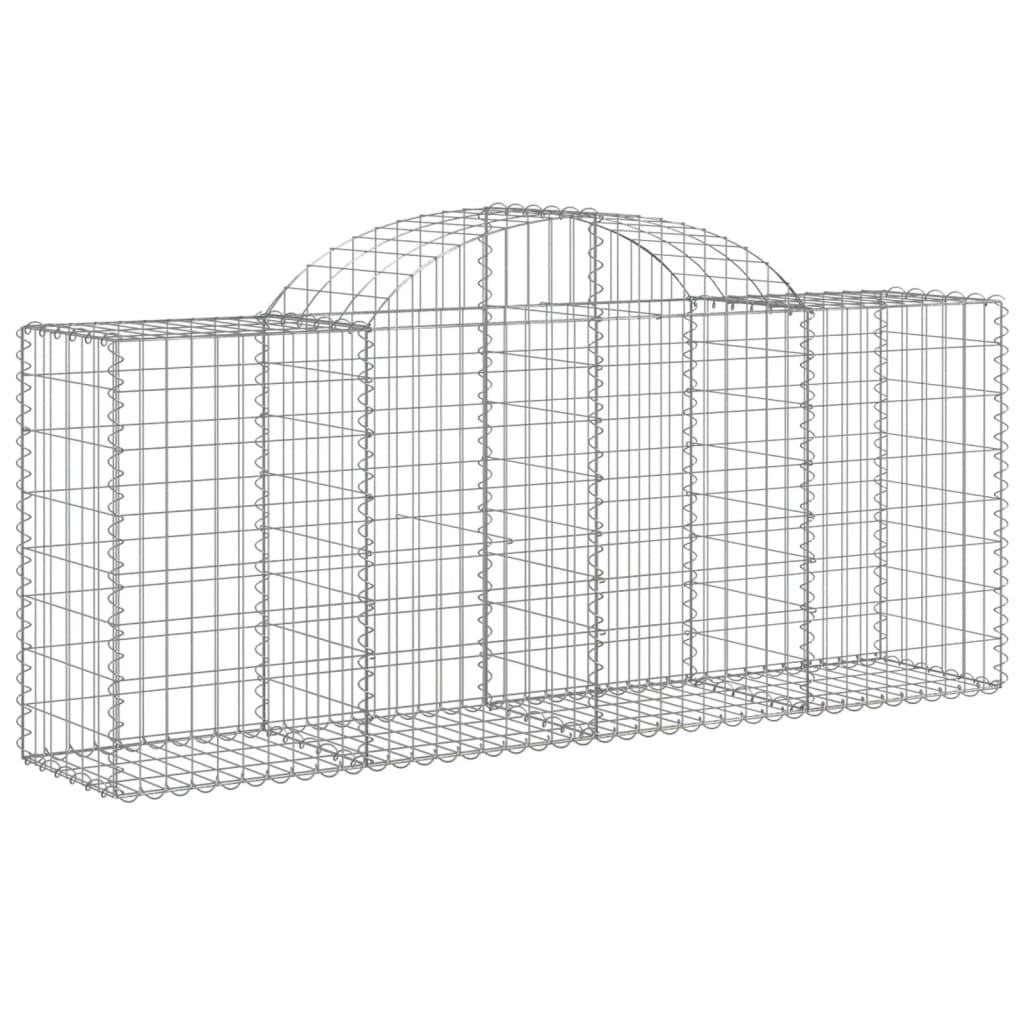 Gabionkurver buede 25 stk 200x50x80/100 cm galvanisert jern