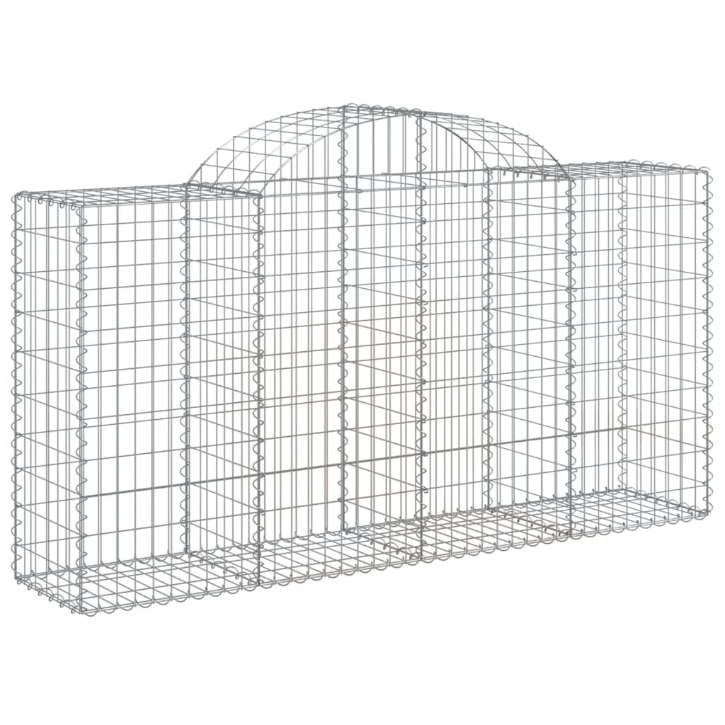 Gabionkurver buede 3 stk 200x50x100/120 cm galvanisert jern
