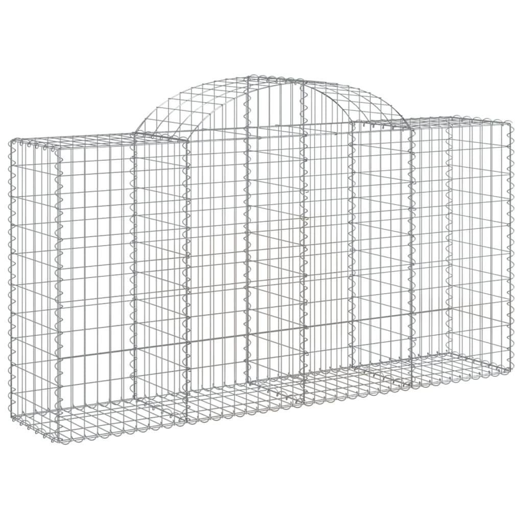 Gabionkurver buede 25 stk 200x50x100/120 cm galvanisert jern