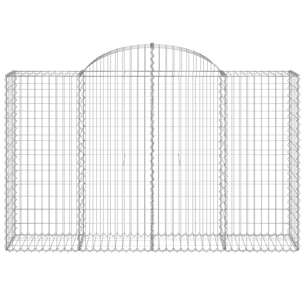 Gabionkurver buede 5 stk 200x50x120/140 cm galvanisert jern