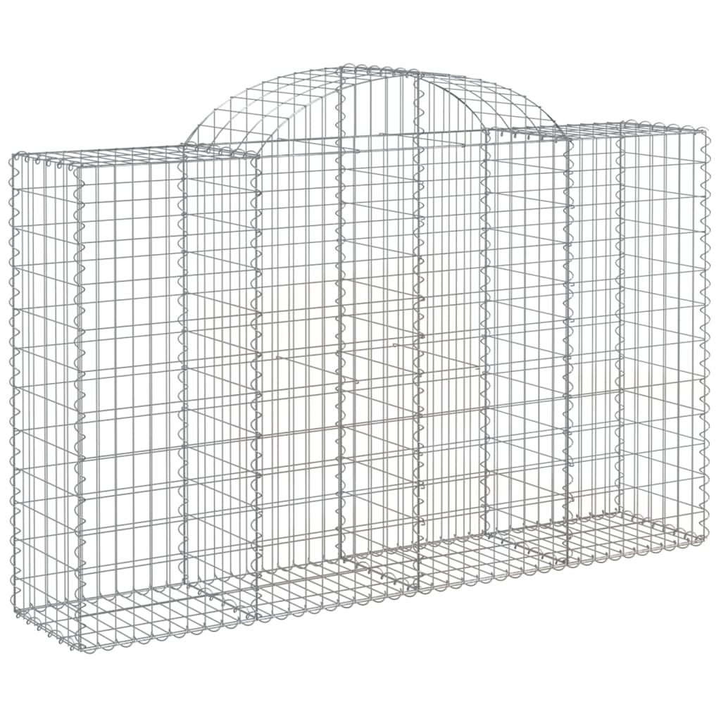 Gabionkurver buede 8 stk 200x50x120/140 cm galvanisert jern