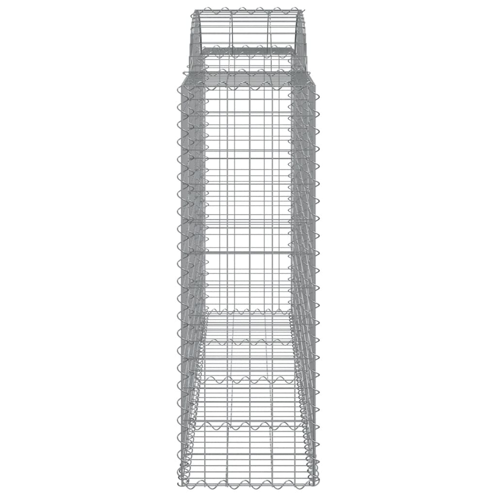Gabionkurver buede 9 stk 200x50x120/140 cm galvanisert jern
