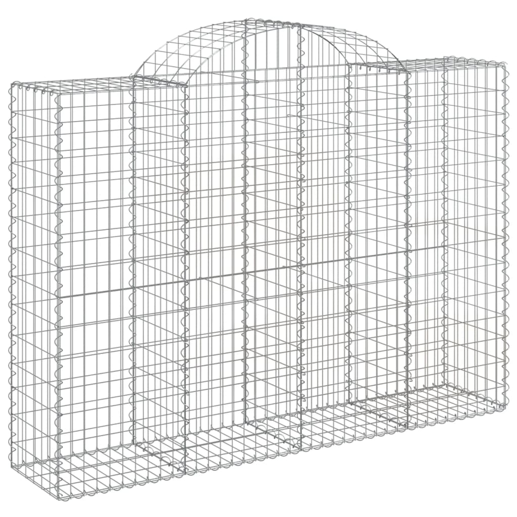 Gabionkurver buede 3 stk 200x50x140/160 cm galvanisert jern