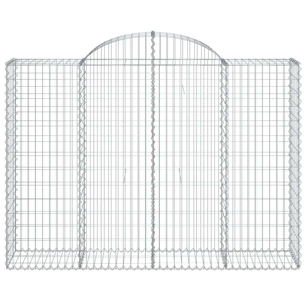 Gabionkurver buede 4 stk 200x50x140/160 cm galvanisert jern