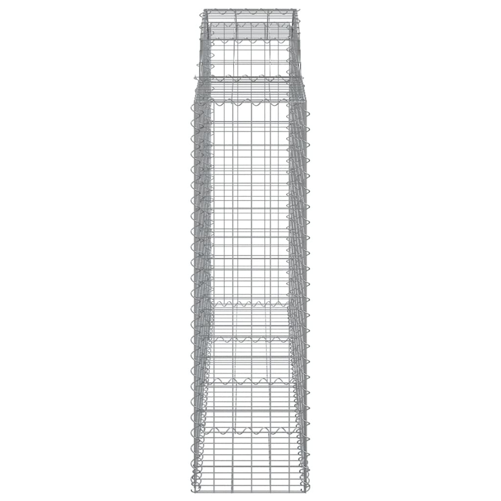 Gabionkurver buede 5 stk 200x50x140/160 cm galvanisert jern