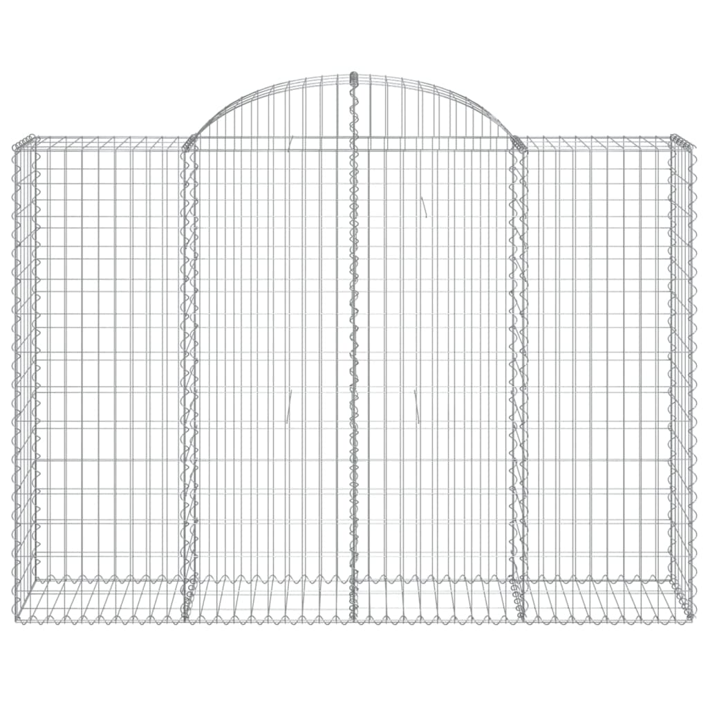 Gabionkurver buede 6 stk 200x50x140/160 cm galvanisert jern