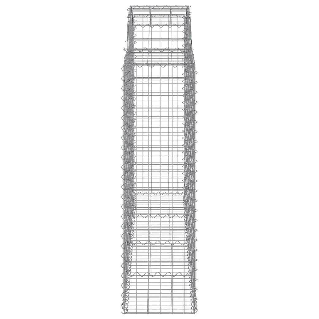 Gabionkurver buede 11 stk 200x50x140/160 cm galvanisert jern