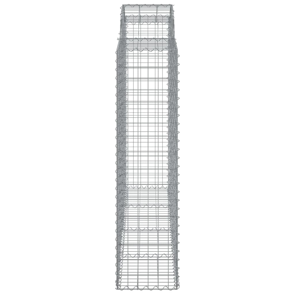 Gabionkurver buede 4 stk 200x50x160/180 cm galvanisert jern