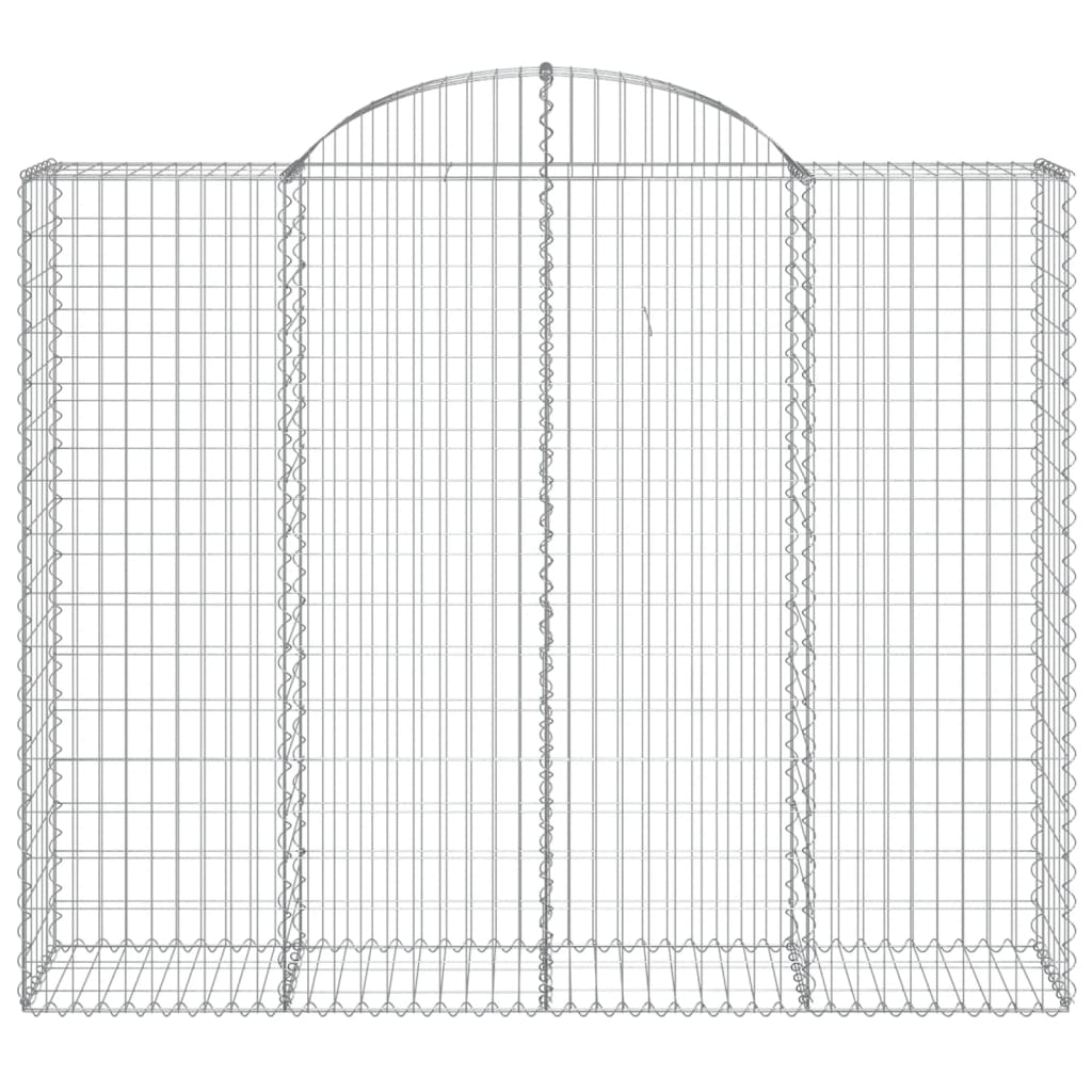 Gabionkurver buede 5 stk 200x50x160/180 cm galvanisert jern