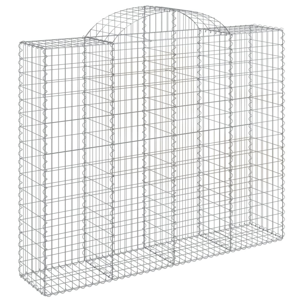 Gabionkurver buede 8 stk 200x50x160/180 cm galvanisert jern