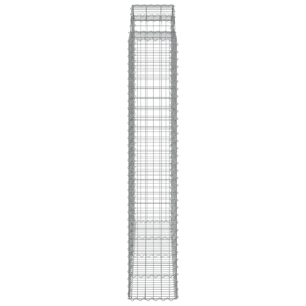 Gabionkurver buede 3 stk 200x50x220/240 cm galvanisert jern