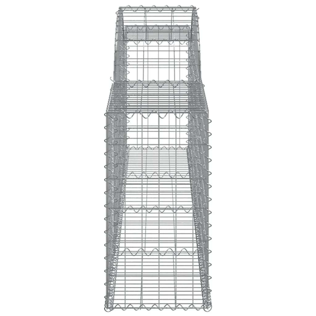 Gabionkurver buede 10 stk 300x30x60/80 cm galvanisert jern