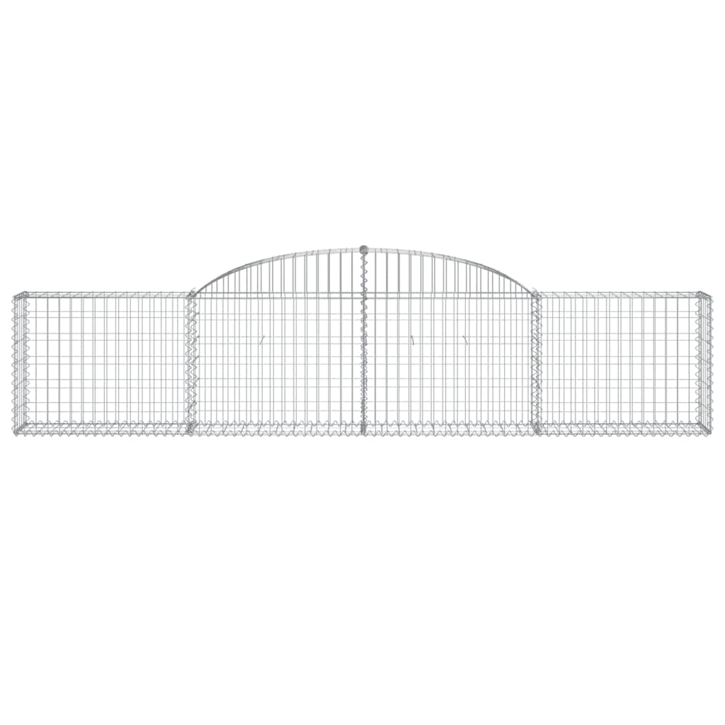 Gabionkurver buede 15 stk 300x30x60/80 cm galvanisert jern
